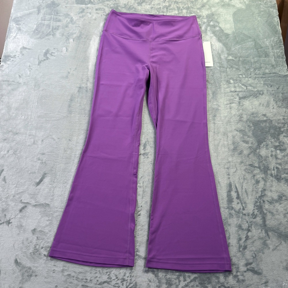 Lululemon Groove Super High Rise Flared Pant Nulu Atomic Purple LW5EZ9S Size 14